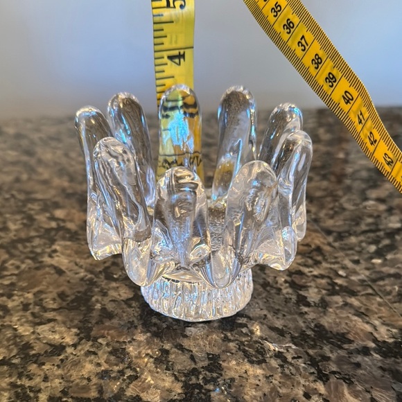 Elegant Clear Glass Candle Holder EUC - Picture 3 of 7